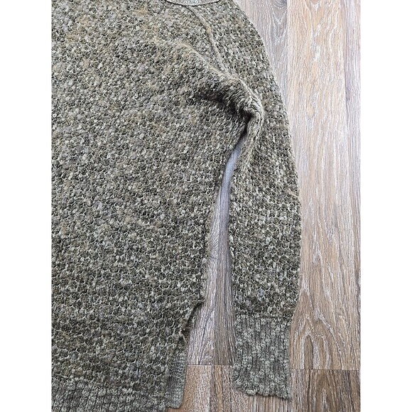 Free People FP Women's S Moss Green Loose Knit Sweater Boho Acrylic Wool Blend - Picture 9 of 10